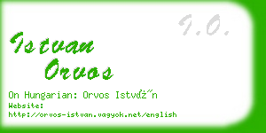 istvan orvos business card